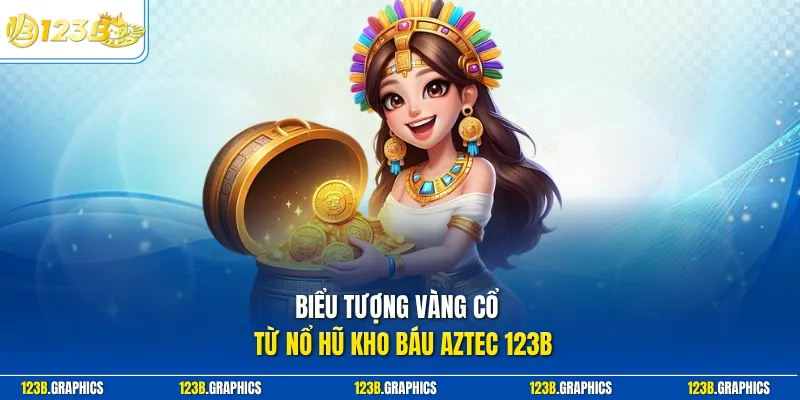 Biểu tượng vàng cổ từ nổ hũ kho báu aztec 123B